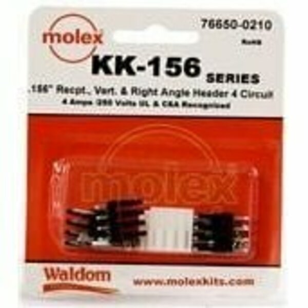 Molex Headers & Wire Housings Kk-156 Connector Kit V & Ra Hdr Rec 4Ckt 766500210